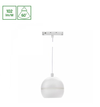 10W SHIFT BASIC GLOBE RING PENDANT Schienenspot, 48V - 1020lm, 2700K, weiß, IP20, inkl. Leuchtmittel