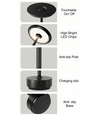 Wiederaufladbare LED-Tischlampe - Schwarz, Touch-dimmbar, CCT, IP20