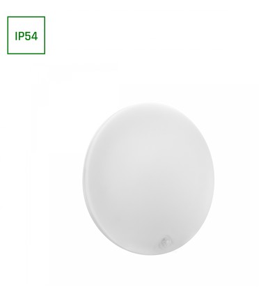 18W Nymphea Proxi PIR - IP54, Ø30cm, 30x6cm, 120°, rund, weiß