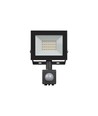 20W Flutlichtstrahler - IP44, Schwarz, PIR-Sensor