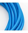 5m Stoffleitung 2x0,75 mm², Textil - 230V, Hellblau