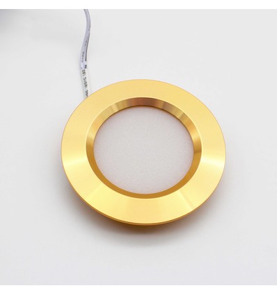 2,7W Ø6,8cm Reco68 Möbel-Einbaustrahler RA92 - 12V DC, Lochausschnitt: Ø5,5 cm, Maße: Ø6,8 cm, Gold