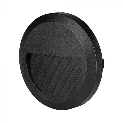 V-Tac 2W LED Treppenbeleuchtung - Schwarz, Aufputz, IP65 Außen, 230V