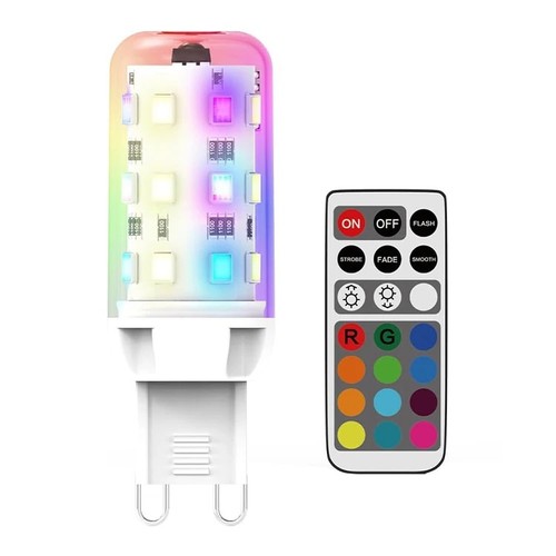 2er-Set G9 2W RGBW LED-Leuchtmittel - Inkl. RF-Fernbedienung