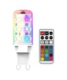 2er-Set G9 2W RGBW LED-Leuchtmittel - Inkl. RF-Fernbedienung