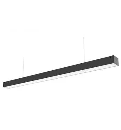 36W LED Lichtleiste - 120cm, 120 lm/W, Schwarz, Deckenleuchte für Büro, inkl. Seilaufhängung