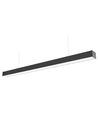 36W LED Lichtleiste - 120cm, 120 lm/W, Schwarz, Deckenleuchte für Büro, inkl. Seilaufhängung