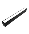 36W LED Lichtleiste - 120cm, 120 lm/W, Schwarz, Deckenleuchte für Büro, inkl. Seilaufhängung