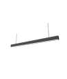 36W LED Lichtleiste - 120cm, 120 lm/W, Schwarz, Deckenleuchte für Büro, inkl. Seilaufhängung