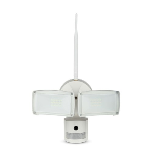 18W LED Flutlicht mit WiFi Kamera und PIR Sensor - 600lm, IP65, weiß, Außenbereich, kaltweiß