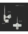 18W LED Flutlicht mit WiFi Kamera und PIR Sensor - 600lm, IP65, weiß, Außenbereich, kaltweiß