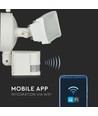 18W LED Flutlicht mit WiFi Kamera und PIR Sensor - 600lm, IP65, weiß, Außenbereich, kaltweiß