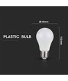 E27 9W 3-Stufen dimmbare LED Lampe - A60, 6400K, kaltweiß, on/off dimmbar