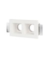 Doppel-Gips Einbauspot - Quadratisch, weiß, für 2x GU10/GU5.3, max. 35W, IP20