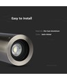 GU10 Wand/Deckenstrahler - Satin Nickel, rund, IP20 Innenbereich, ohne Leuchtmittel