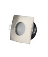 GU10 Einbaustrahler, quadratisch - Satin Nickel, IP54 Feuchtraum, Ausschnitt: Ø7,5 cm, Maße: 8,4 x 8,4 cm