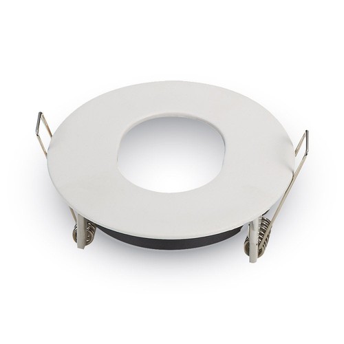 GU10 Einbaustrahler - Mattweiß, rund, Aluminium, Ausschnitt: Ø7,5 cm, Maße: Ø8,8 cm, ohne Leuchtmittel