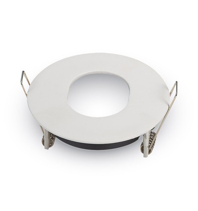 GU10 Einbaustrahler - Mattweiß, rund, Aluminium, Ausschnitt: Ø7,5 cm, Maße: Ø8,8 cm, ohne Leuchtmittel