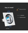 GU10/MR16 Quadratischer Downlight - Ohne Leuchtmittel, Lochausschnitt: 7,5x7,5 cm, Maße: 9,1x9,1 cm