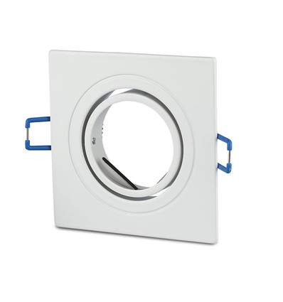 GU10 Einbaustrahler - Quadratisch, weiß, Aluminium, Ausschnitt: Ø7,5 cm, Maße: 9,1 x 9,1 cm