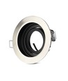 GU10 Einbaustrahler, tiefes Design - Rund, Satin-Nickel, Loch: Ø9 cm, Maße: Ø10 cm
