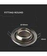 GU10 Einbaustrahler - Rund, Satin-Nickel, schwenkbar, Ausschnitt: Ø9,0 cm, Maße: Ø10,0 cm, IP20 Innenbereich