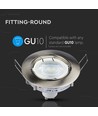 Downlight ohne Leuchtmittel - Loch: Ø7,4 cm, Maße: Ø8,2 cm, passend für GU10 und MR16