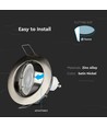Downlight ohne Leuchtmittel - Loch: Ø7,4 cm, Maße: Ø8,2 cm, passend für GU10 und MR16