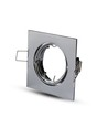 GU10 Einbaustrahler Quadratisch - Chrom, IP20 Innenbereich, Ausschnitt: Ø7,4 cm, ohne Leuchtmittel