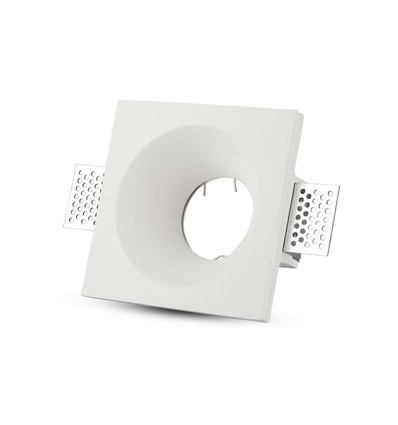 GU10 Downlight für Gipskartondecken zum Einspachteln - Exkl. Leuchtmittel und Fassung, 12x12cm, quadratisch, vertieft