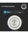 MR16/GU10 Downlight-Set - Ohne Leuchtmittel, Weiß, Lochausschnitt: Ø8,5 cm, Maße: Ø9,5 cm