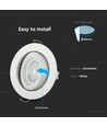MR16/GU10 Downlight-Set - Ohne Leuchtmittel, Weiß, Lochausschnitt: Ø8,5 cm, Maße: Ø9,5 cm