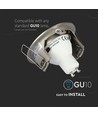 GU10 Einbaustrahler - Satin-Nickel, rund, Aluminium, Ausschnitt: Ø7,3 cm, Maße: Ø8,1 cm
