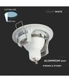 GU10 Einbaustrahler - Weiß, Aluminium, IP20 Innenbereich, Ausschnitt: Ø7,3 cm, Maße: Ø8,1 cm