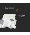 Quadratischer weißer Gips Einbaustrahler - Für GU10, 121 x 121 mm, IP20 Innenbereich, überstreichbar