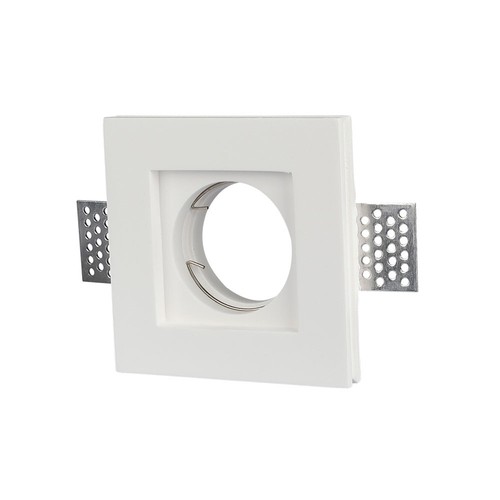 GU10 Gips Einbaustrahler, quadratisch - Weiß, ohne Leuchtmittel, Ausschnitt: 10,3 x 10,3 cm, IP20