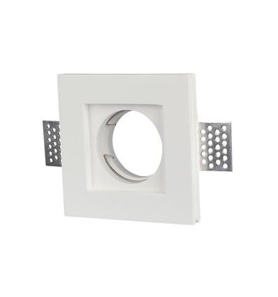 GU10 Gips Einbaustrahler, quadratisch - Weiß, ohne Leuchtmittel, Ausschnitt: 10,3 x 10,3 cm, IP20