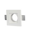 GU10 Gips Einbaustrahler, quadratisch - Weiß, ohne Leuchtmittel, Ausschnitt: 10,3 x 10,3 cm, IP20