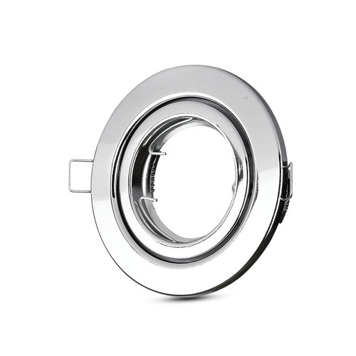 GU10 Einbaustrahler, rund - Edelstahl, verstellbar, Ausschnitt: Ø7,4 cm, IP20