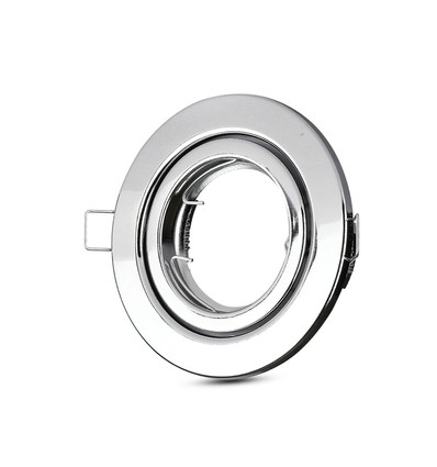 GU10 Einbaustrahler, rund - Edelstahl, verstellbar, Ausschnitt: Ø7,4 cm, IP20