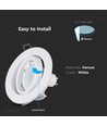 MR16 oder GU10 Downlight-Set - Ohne Leuchtmittel, weiß, Lochausschnitt: Ø7,4 cm, Maße: Ø9,9 cm
