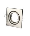 GU10 Einbaustrahler - Satin Nickel, quadratisch, Ausschnitt: Ø7,4 cm, Ferrum
