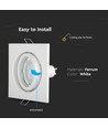 GU10/MR16 Eckiges Downlight - Ohne Leuchtmittel, IP20, Lochausschnitt: 7,4x7,4 cm, Maße: 9,9x9,9 cm