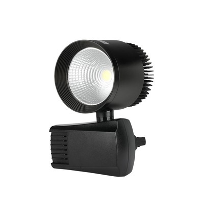 40W COB 1-Phasen Schienenstrahler - 22 Grad, schwarz, 2600lm, IP20