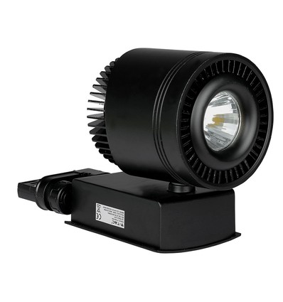 45W LED Schienenstrahler, RA95 - 25 Grad, schwarz, COB LED