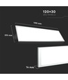 120x30 LED Panel, 45W - 80lm/W, weißer Rand, IP20 Innenbereich