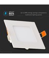 6W 12x12cm LED Einbaupanel - Ausschnitt: 11x11 cm, Maße: 12x12 cm