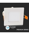 6W 12x12cm LED Einbaupanel - Ausschnitt: 11x11 cm, Maße: 12x12 cm