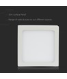 12W quadratische LED Deckenleuchte - 900lm, 140x140mm, flimmerfrei, weißer Rand