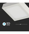 12W quadratische LED Deckenleuchte - 900lm, 140x140mm, flimmerfrei, weißer Rand